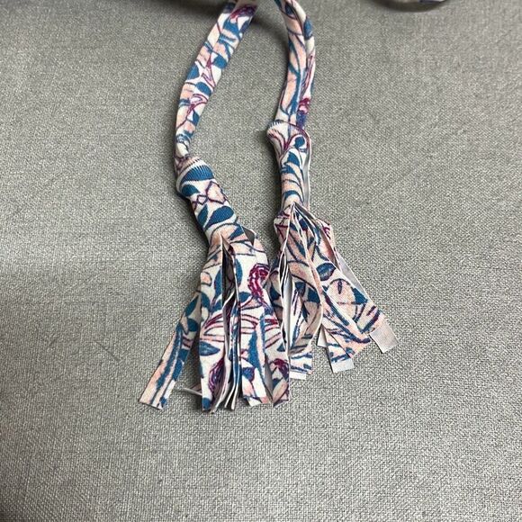 Eberjey Marimar Gisele Swimwear String Bikini Bottoms Cream Red Floral Large NWT - Picture 5 of 8